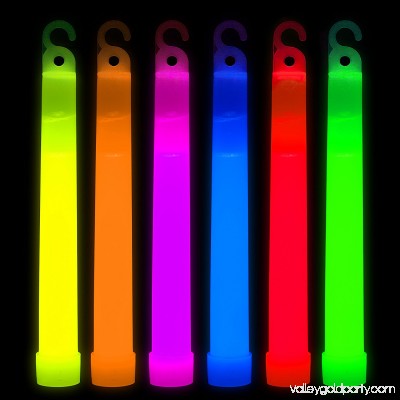 Glow Sticks 6inch Glowsticks Light Sticks, Light-up Glowstick Necklace, Retail Package for Kids Party Wedding Camping, Thick Glow Light Sticks, Multi-color, 25pc 567237844